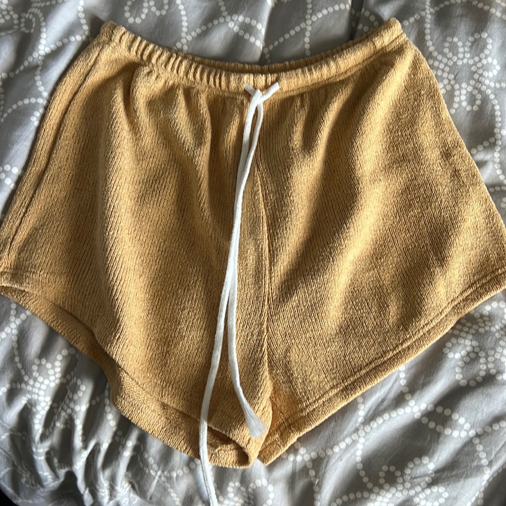 SABO Skirt light knit yellow High Waisted Shorts